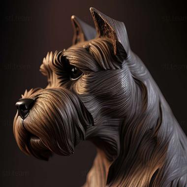 3D model Zwergschnauzer dog (STL)